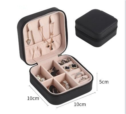 Compact PU Leather Jewelry Organizer