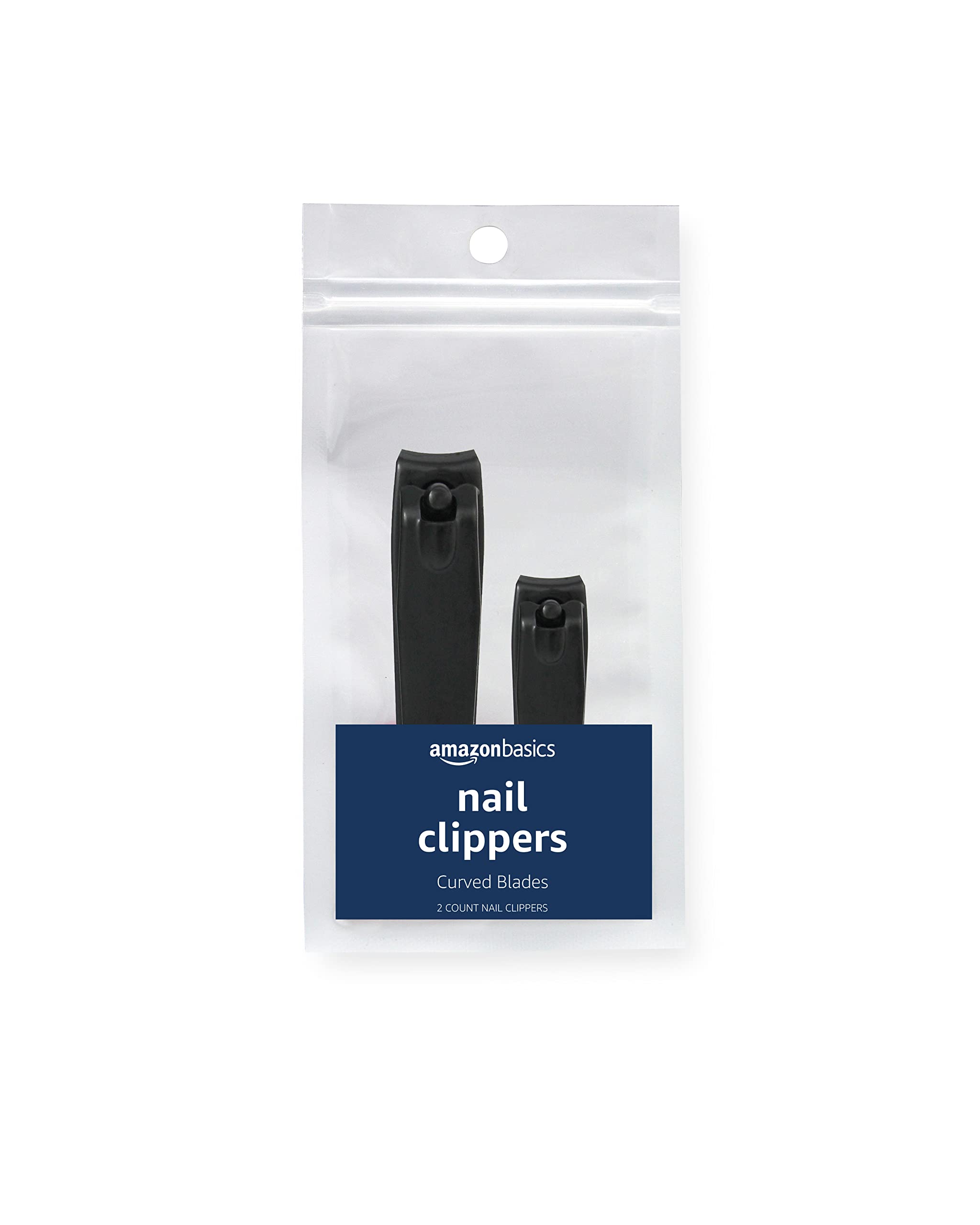Amazon Basics Nail Clippers 2-Pack Black